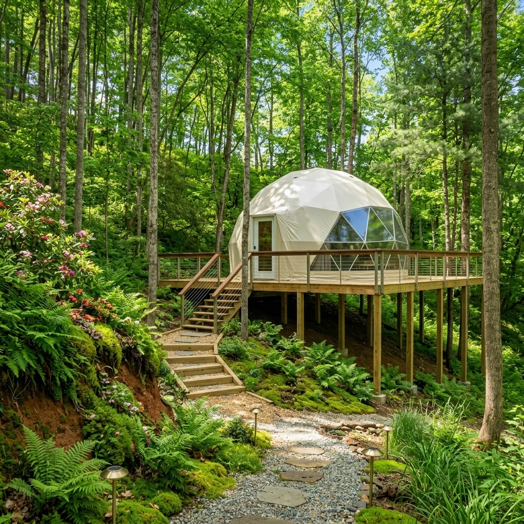 Full view of the premium dome suite structure